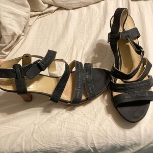 Naturalizer Black Heels with Strappy Design